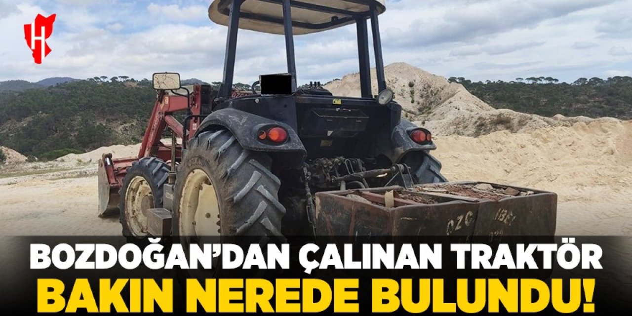 Bozdoğan'da çalınan traktör bakın nerede bulundu!