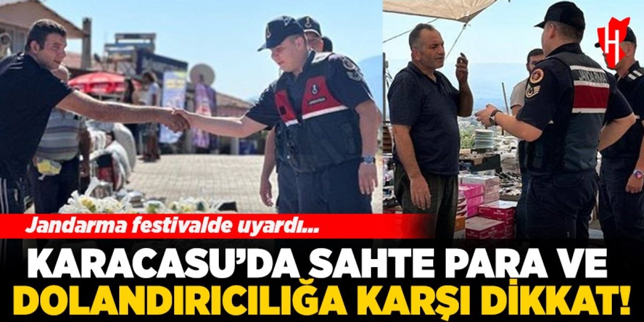 Jandarma festivalde uyardı: Karacasu'da sahte para ve dolandırıcılığa karşı dikkat!