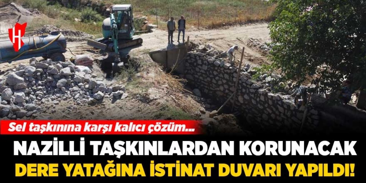 Nazilli taşkınlardan korunacak: Teke  Deresi su yolu,  istinat duvarı ile güçlendirildi