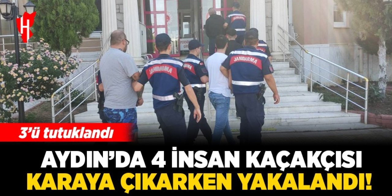 Aydın'da 4 göçmen kaçakçısı karaya çıkarken suçüstü yakalandı