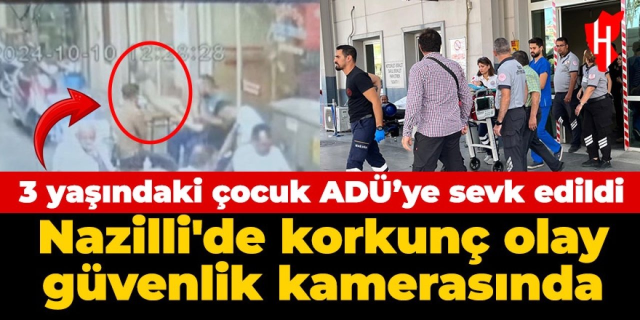 Nazilli'de 3 yaşındaki çocuğun balkondan düşme anı güvenlik kamerasında: Hayati tehlikesi sürüyor...