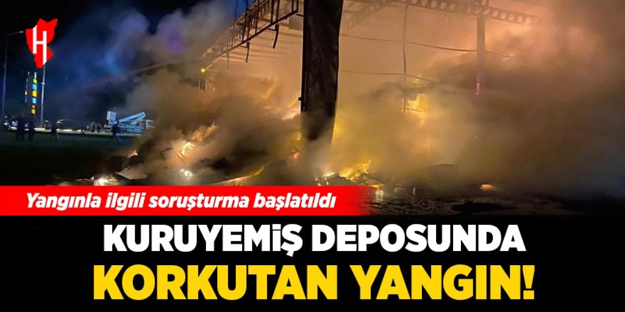 Kuruyemiş deposunda korkutan yangın!