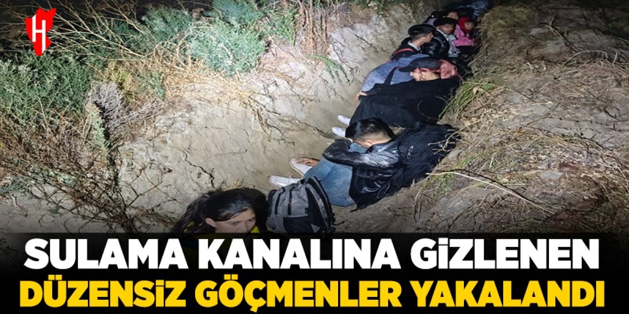 Jandarmadan kaçış yok: Sulama kanalında yakalandılar