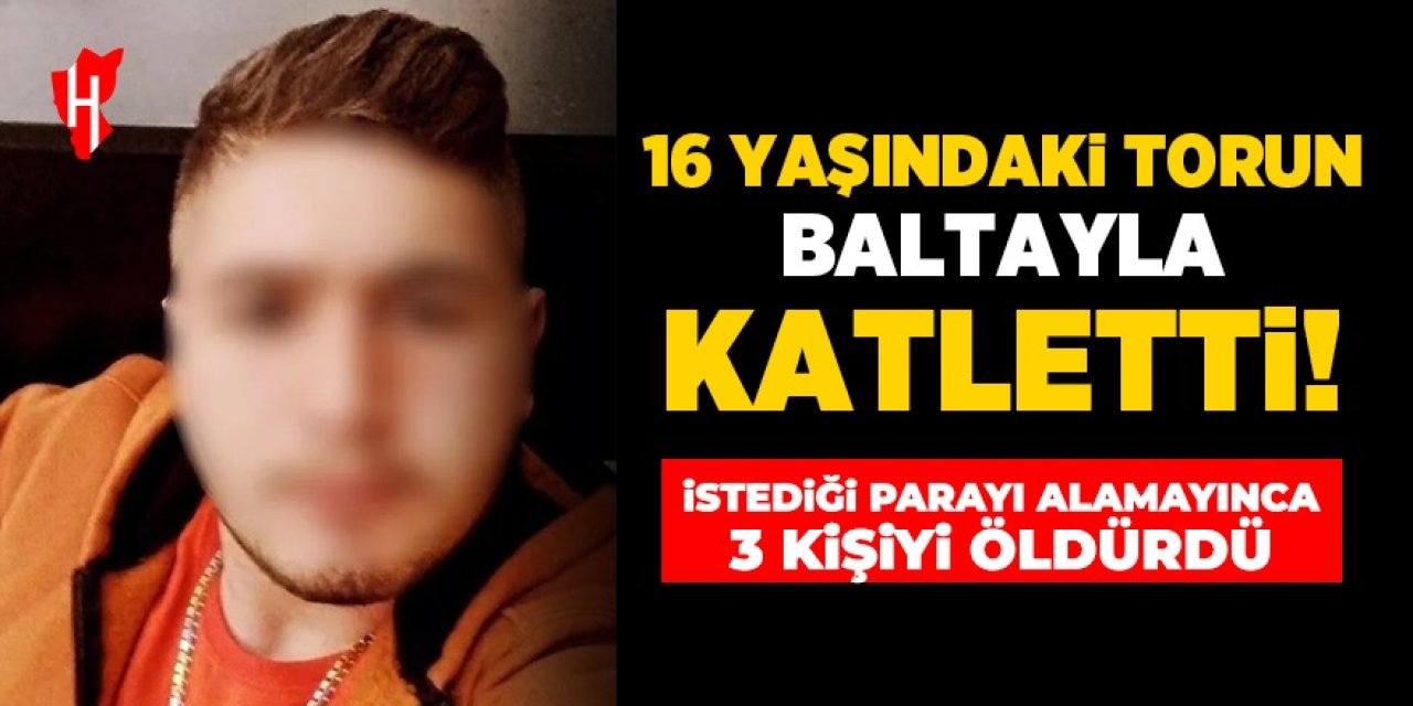 16 yaşındaki torun istediği parayı alamayınca dedesini ve arkadaşlarını baltayla katletti!