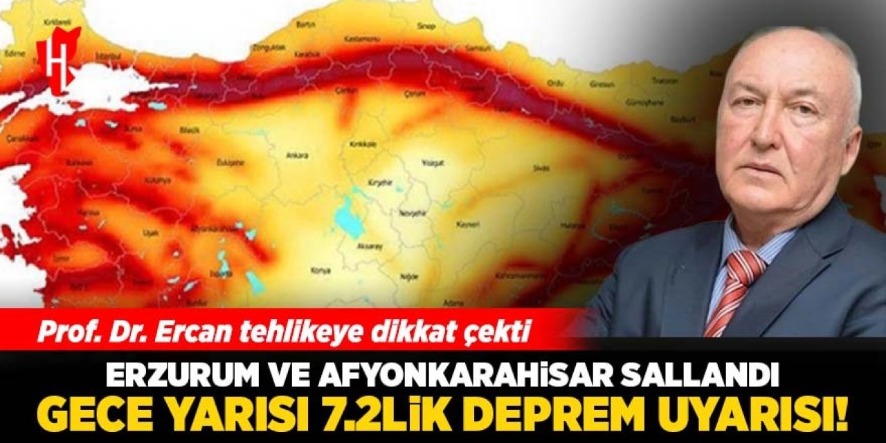 Erzurum ve Afyonkarahisar sallandı: Gece yarısı 7,2lik deprem uyarısı!