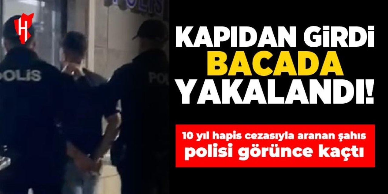 Polisi görünce kaçmaya başladı: Kapıdan girdi bacada yatarken yakalandı!