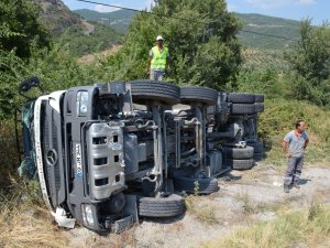 Söke’de Beton Mikseri Devrildi: 1 Yaralı