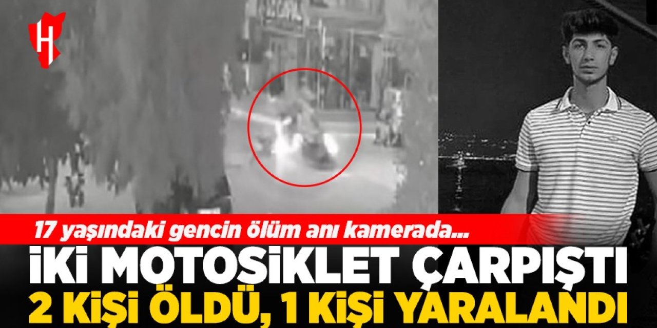 Feci kaza kamerada! İki motosiklet çarpıştı: 2 kişi öldü, 1 kişi yaralandı