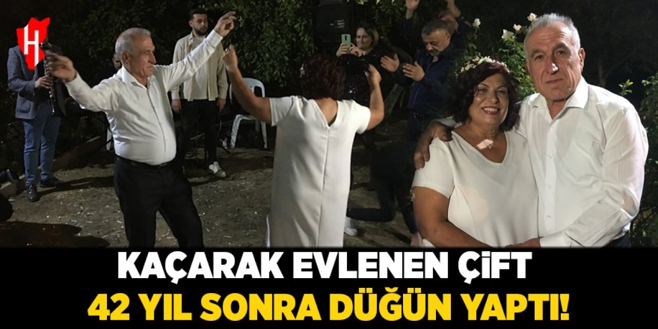 Kaçarak evlenen çift 42 yıl sonra düğün yaptı