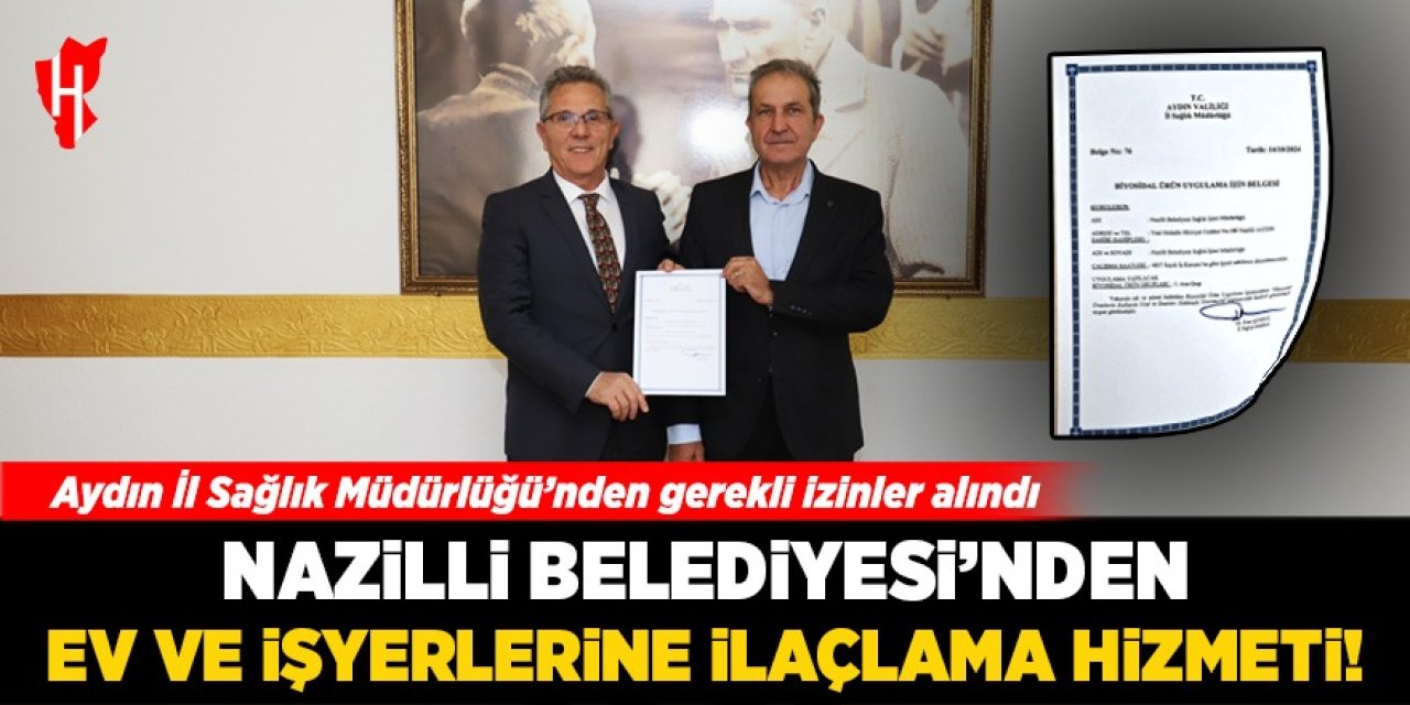 Nazilli Belediyesi'nden ev ve işyerlerine ilaçlama hizmeti