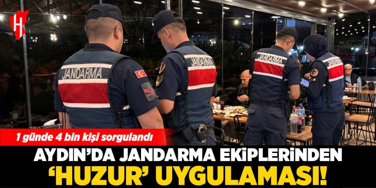 Aydın'da jandarma ekiplerinden 'Huzur' uygulaması: 1 günde 4 bin kişi sorgulandı