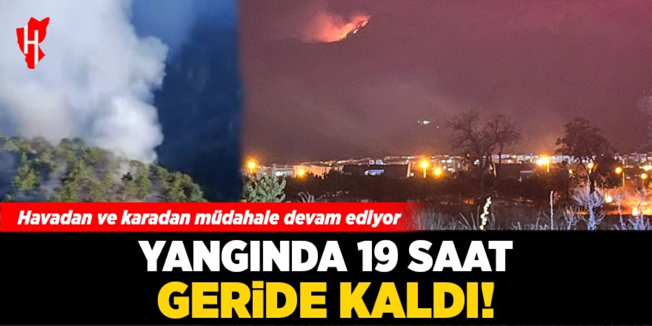 19 saattir yangına müdahale ediliyor