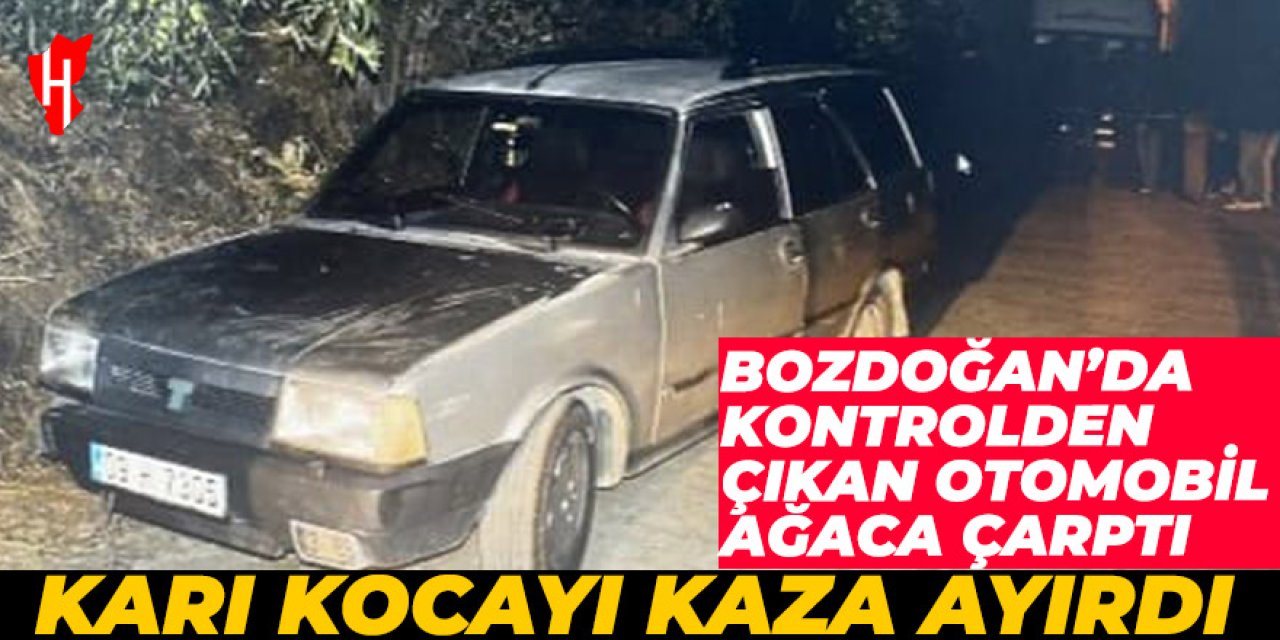 Bozdoğan'da otomobil ağaca çarptı! 59 yaşındaki kadın öldü