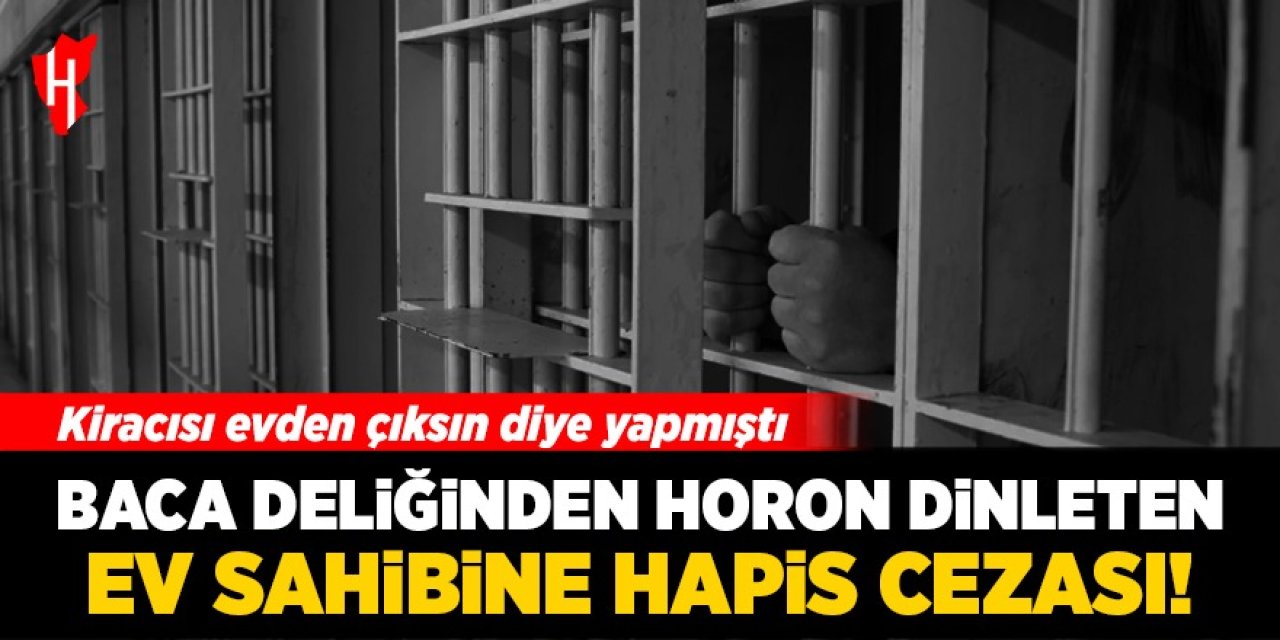 Kiracısını çıkarmak için baca deliğinden horon dinleten ev sahibine hapis cezası verildi