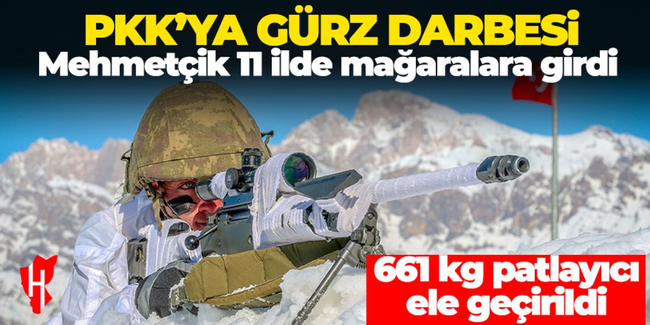 Terör örgütü PKK'nın inleri tek tek  yok ediliyor! 661 kilogram patlayıcı ele geçirildi