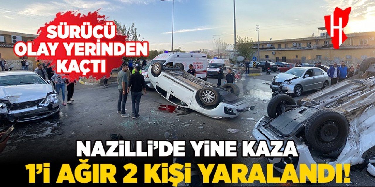 Nazilli’de iki otomobil çarpıştı: 1’i ağır 2 yaralı!