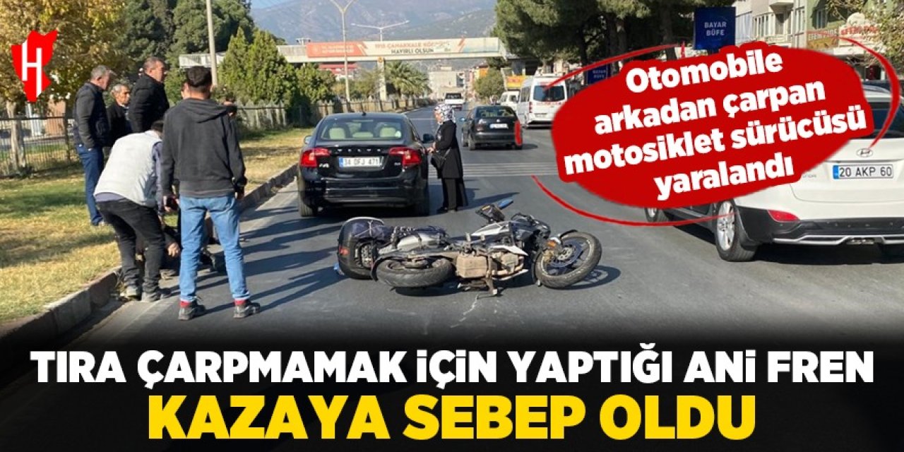 Kavşakta ani fren kazaya sebep oldu: 1 yaralı