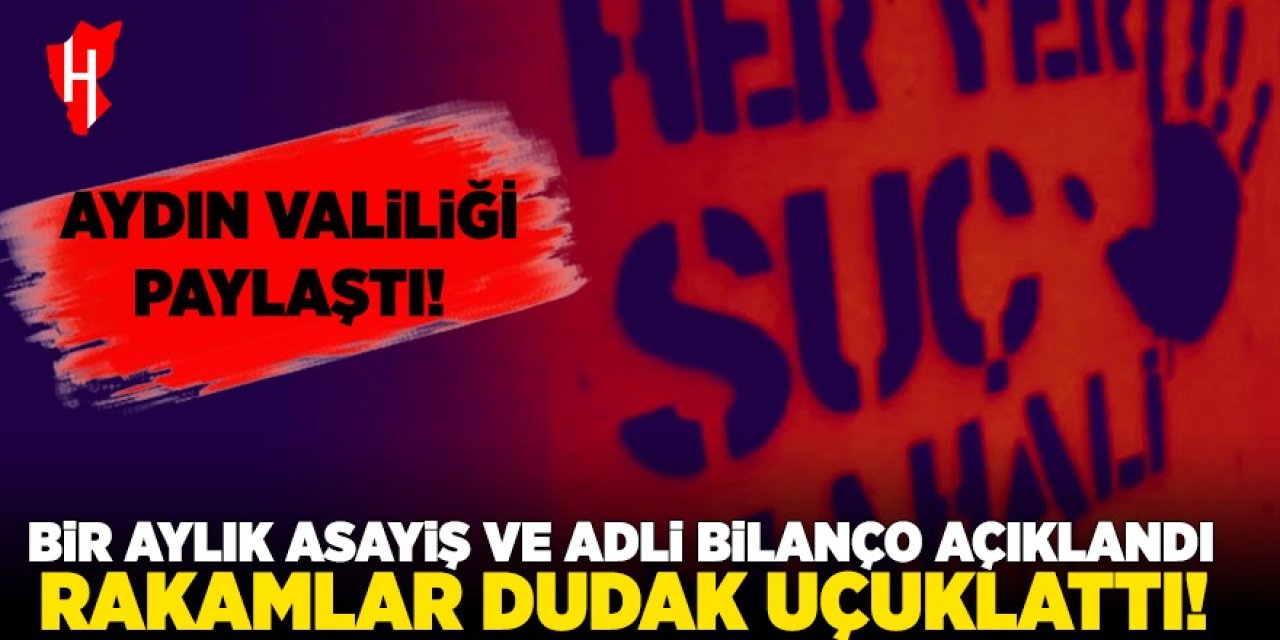 Rakamlar dudak uçuklattı: Aydın Valiliği bir aylık asayiş ve adli bilançoyu paylaştı!