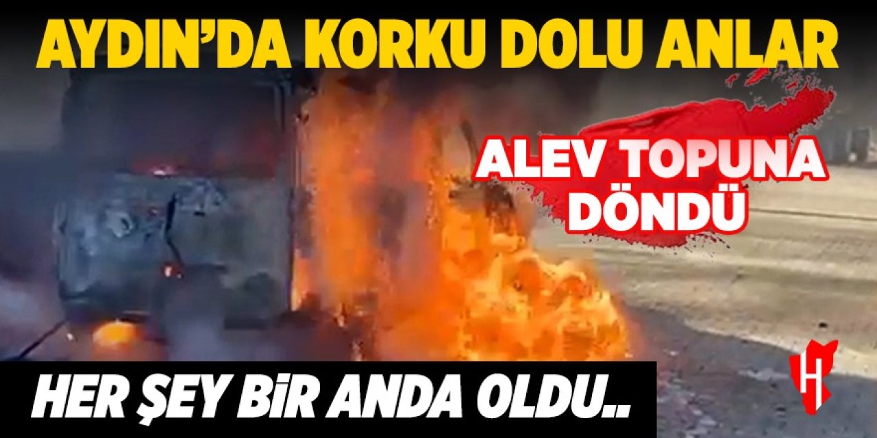 Ticari araç alev topuna döndü!