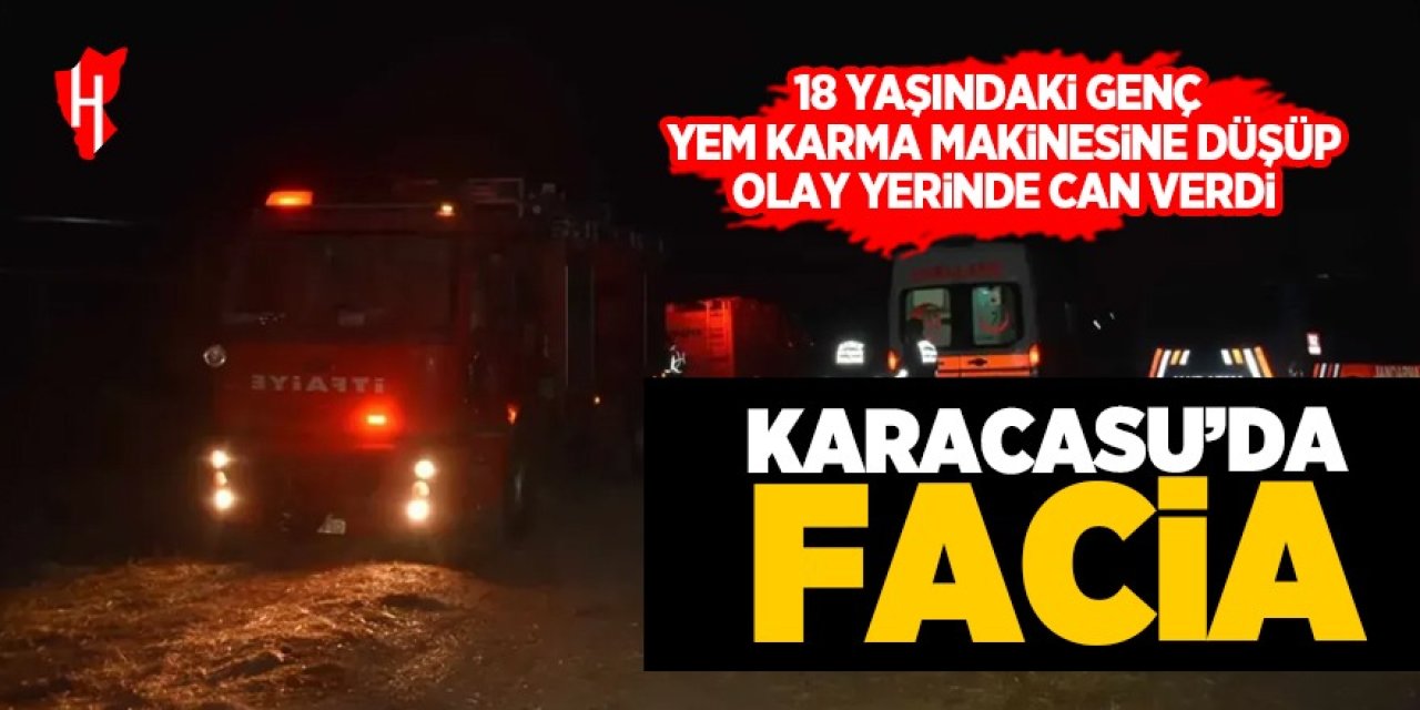 Karacasu'da facia: 18 yaşındaki genç yem karma makinesine düştü