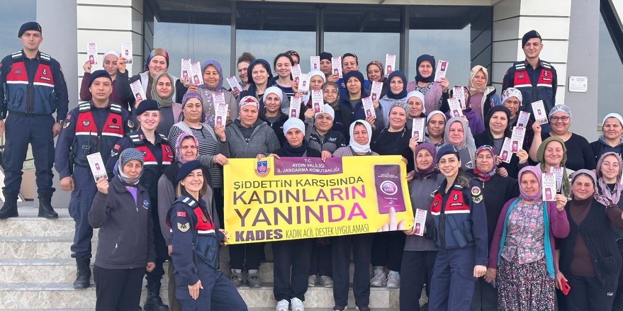 Aydın'da kadınlara "KADES" uygulaması anlatıldı