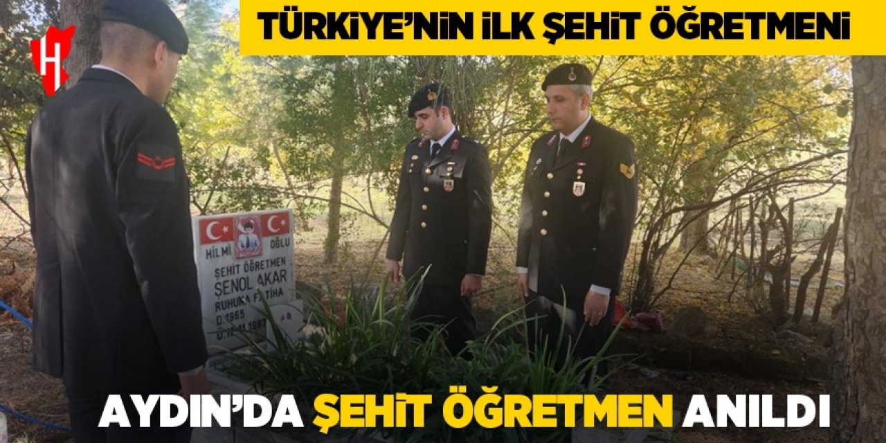 Türkiye'nin ilk şehit öğretmeni Aydın'da mezarı başında anıldı