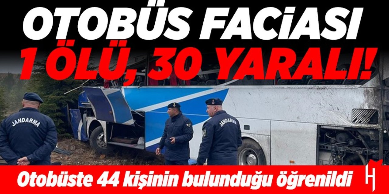 Yolcu otobüsü devrildi: 1 ölü, 41 yaralı!