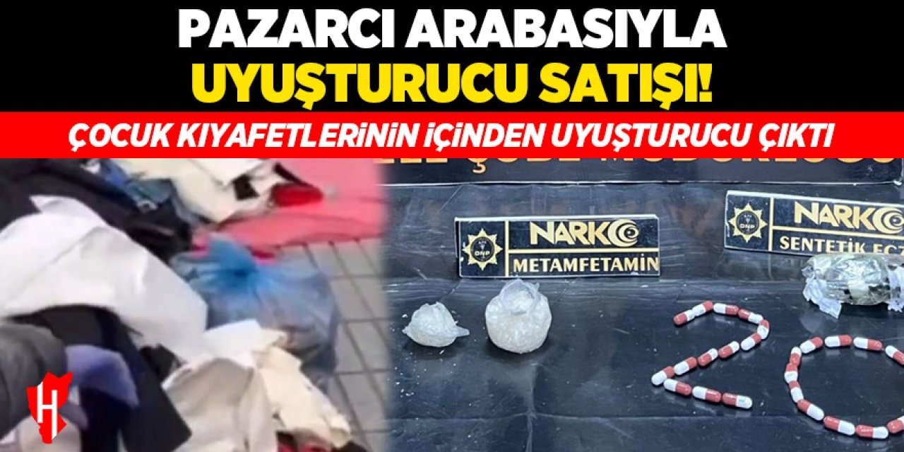 Pazarcı arabasıyla uyuşturucu satışı yaptılar