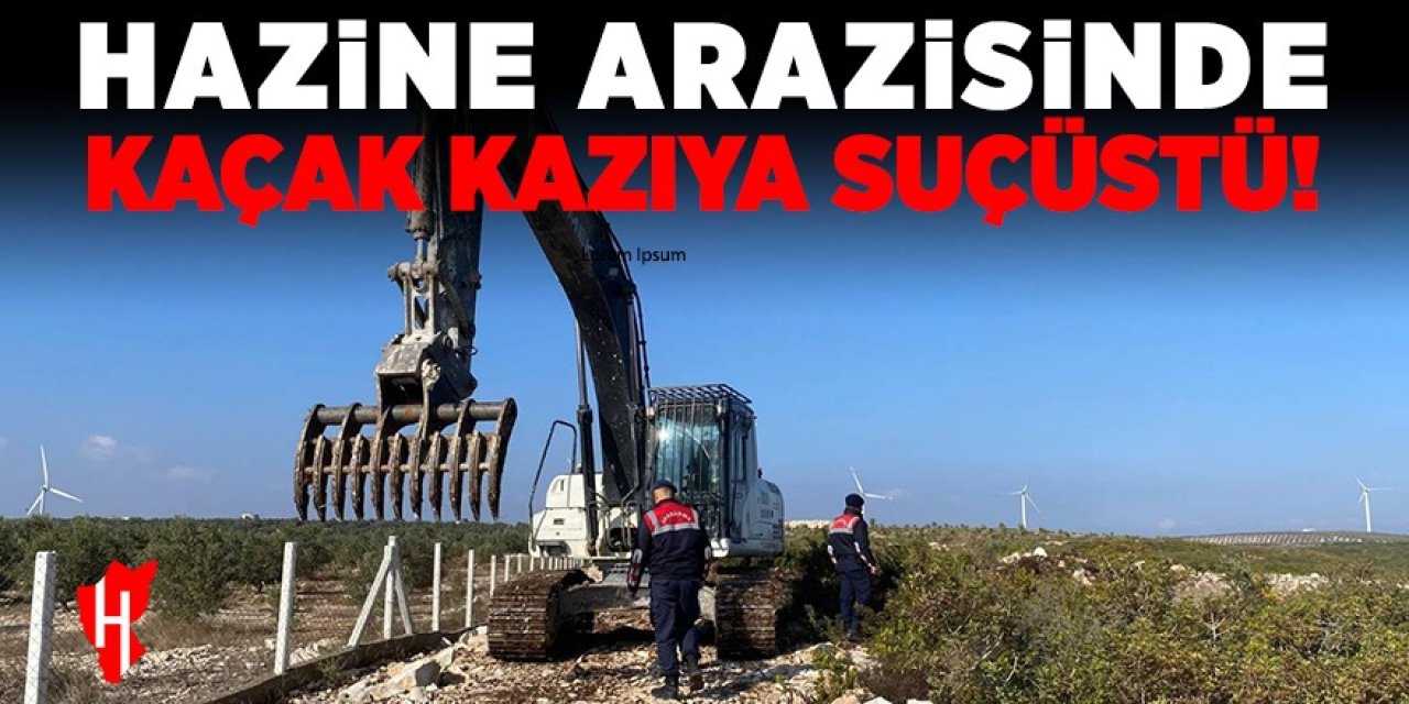 Hazine arazisinde kaçak kazıya suçüstü!