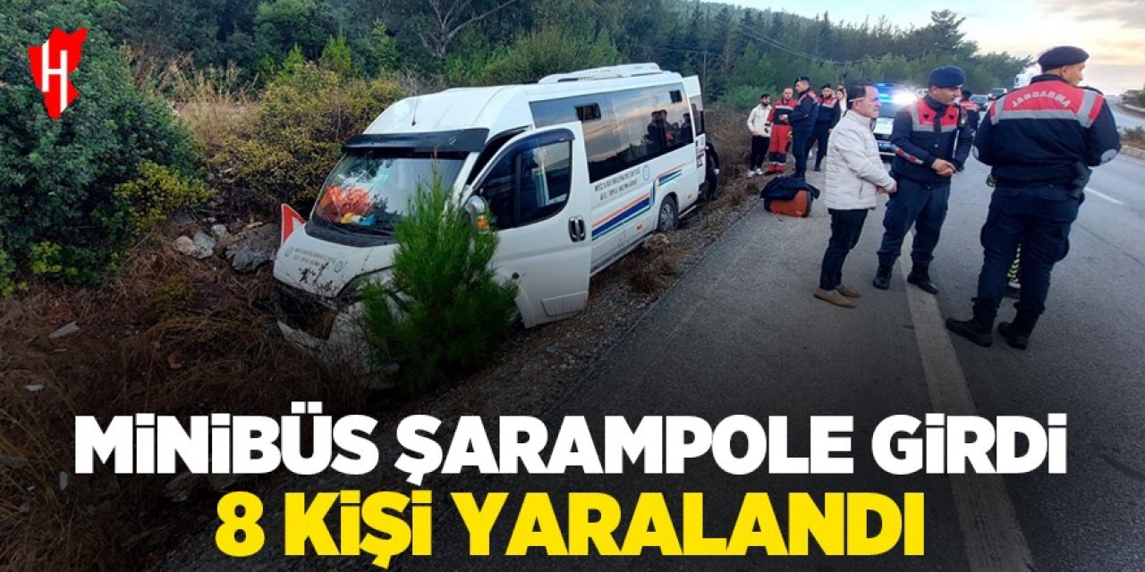 Minibüs şarampole girdi: 8 kişi yaralı