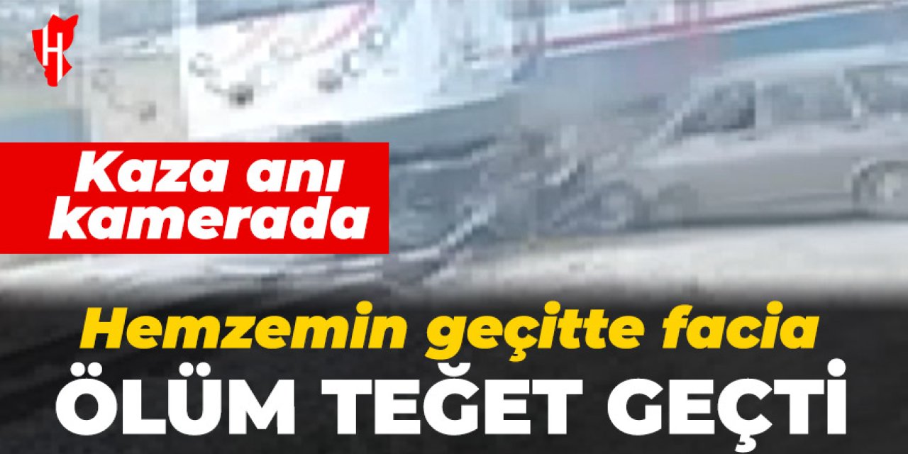 Yolcu treni otomobile çarptı! Feci kaza saniye saniye kaydedildi