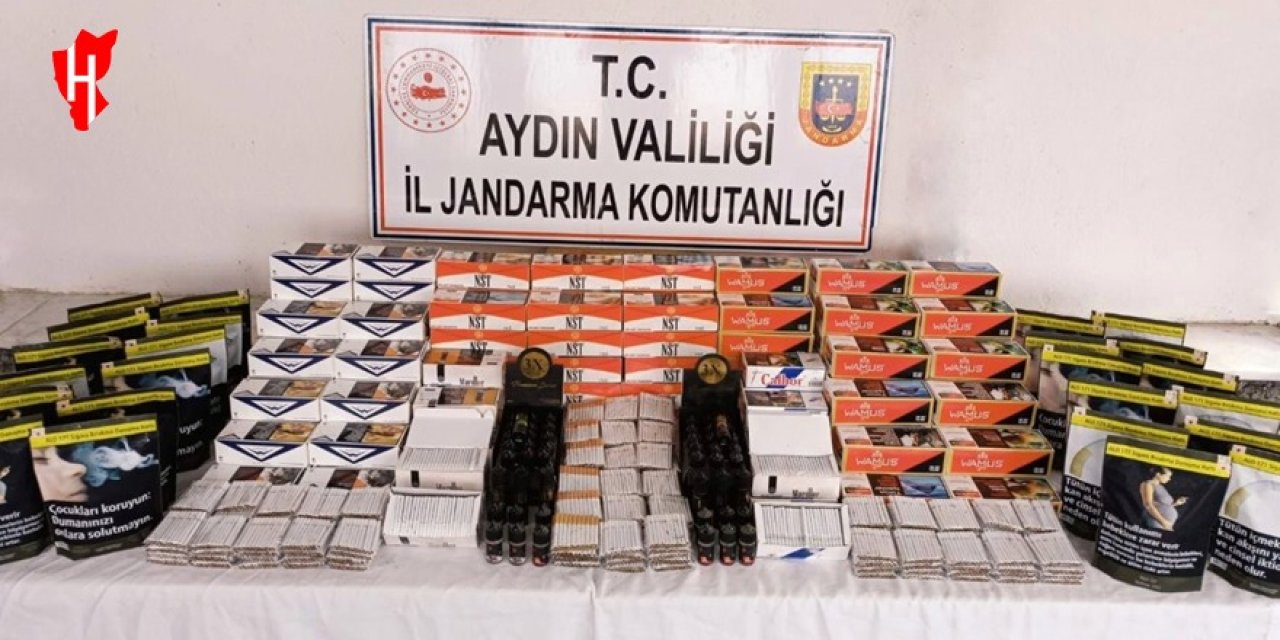 Aydın'da jandarma baskınında 115 kilo bandrolsüz tütün ele geçirildi