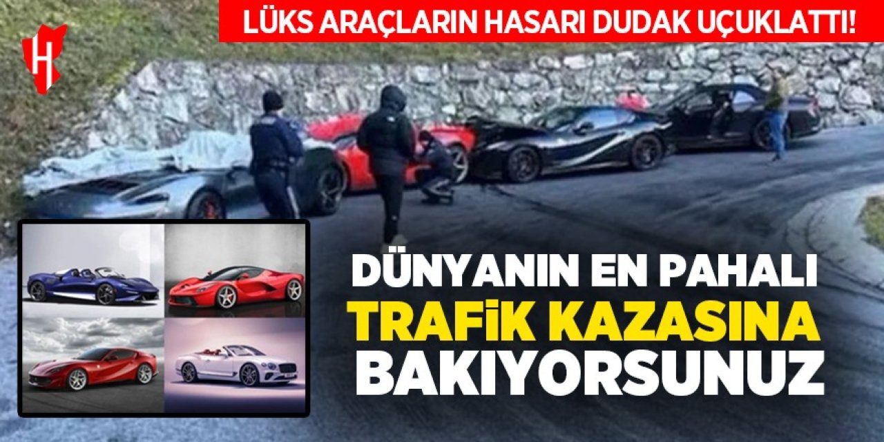 Dünyanın en pahalı trafik kazasına bakıyorsunuz! Kazanın bedeli dudak uçuklatıyor