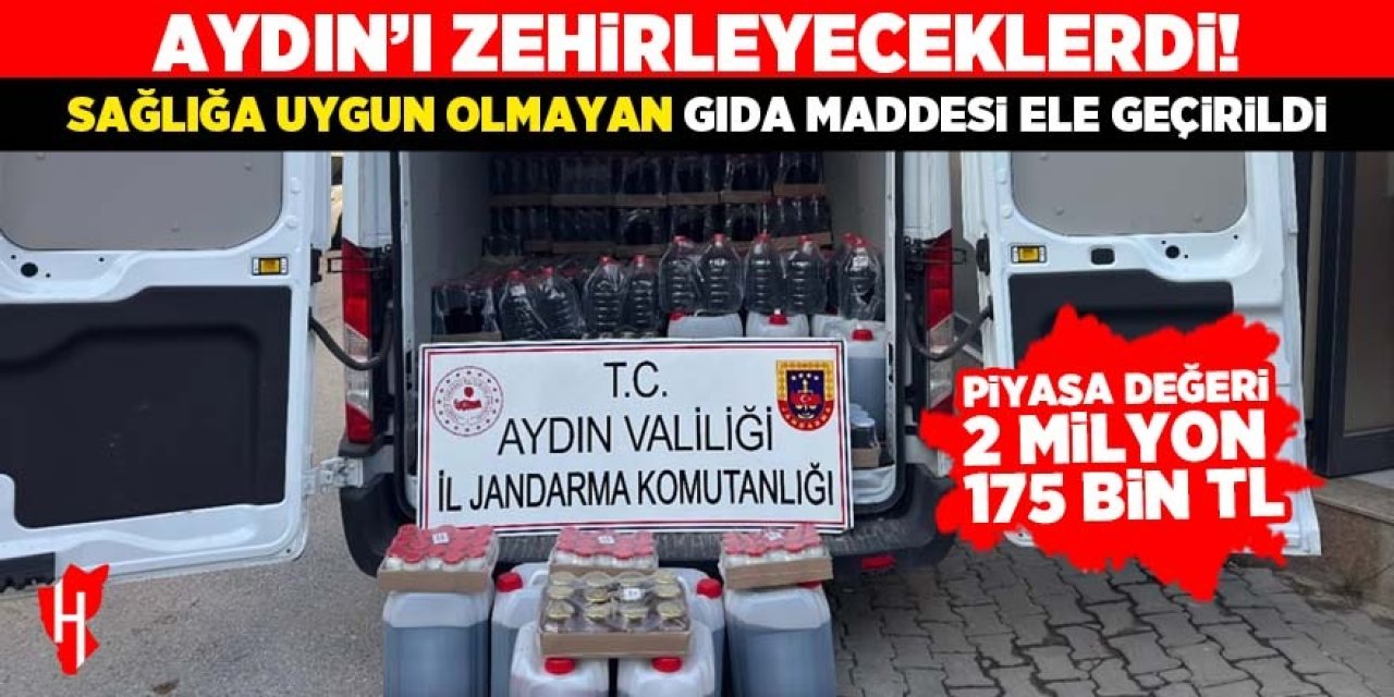 Aydın'ı zehirleyeceklerdi! Piyasa değeri 2 milyonun üzerinde sağlığa uygun olmayan gıda maddesi ele geçirildi