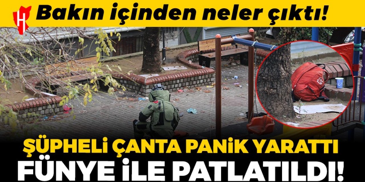 Şüpheli çanta panik yarattı: Fünye ile patlatıldı!