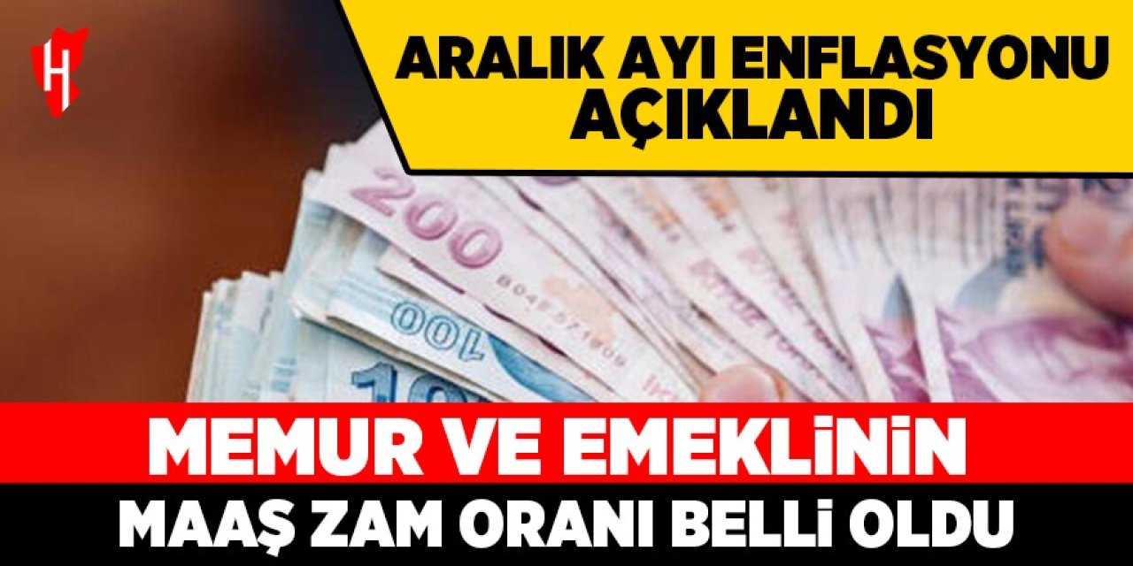 Aralık ayı enflasyonu açıklandı: Memur ve emeklinin maaş zammı belli oldu