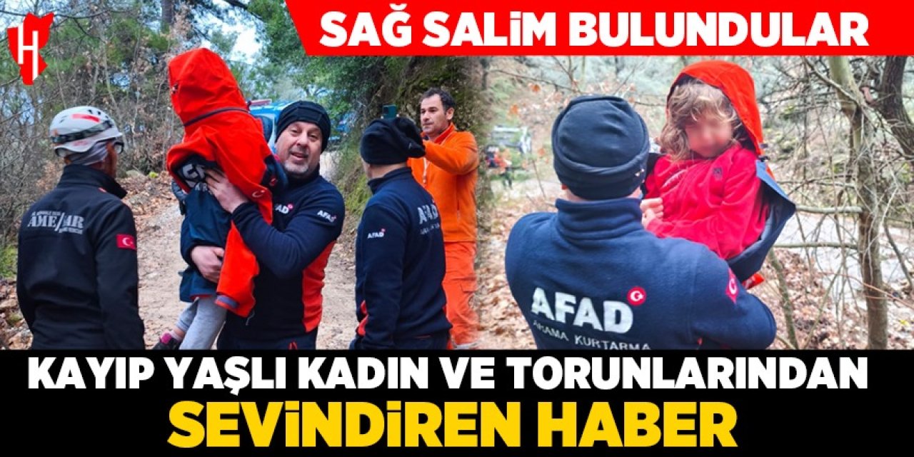 Kayıp yaşlı kadın ve torunları sağ salim bulundu