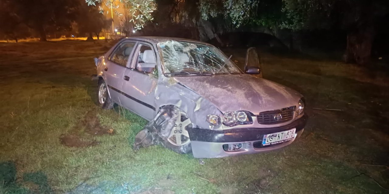 Nazilli’de yağış kazaya neden oldu: 19 yaşındaki sürücü takla atan araçtan yaralı kurtuldu