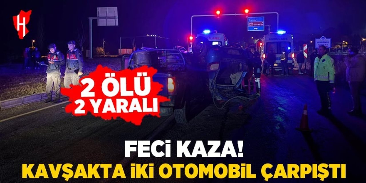 Feci kaza! Kavşakta iki otomobil çarpıştı: 2 ölü, 2 yaralı