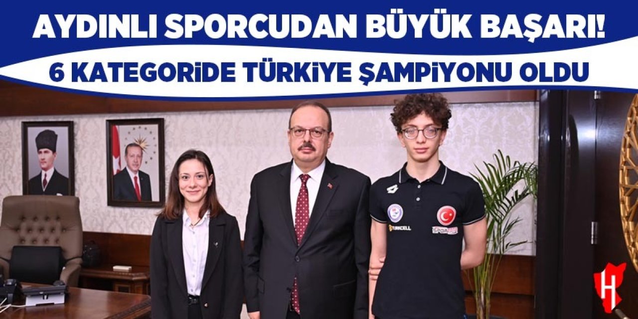 Aydınlı sporcudan büyük başarı: 6 kategoride Türkiye şampiyonu oldu