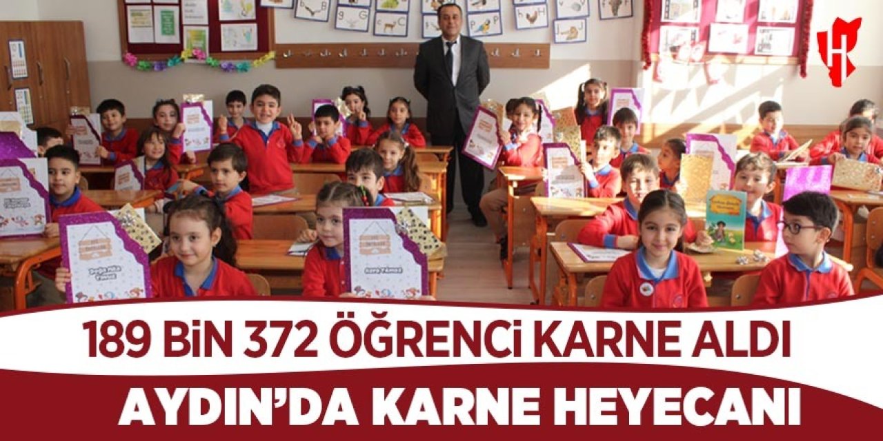 Aydın'da öğrencilerin karne heyecanı: 189 bin 372 öğrenci karne aldı