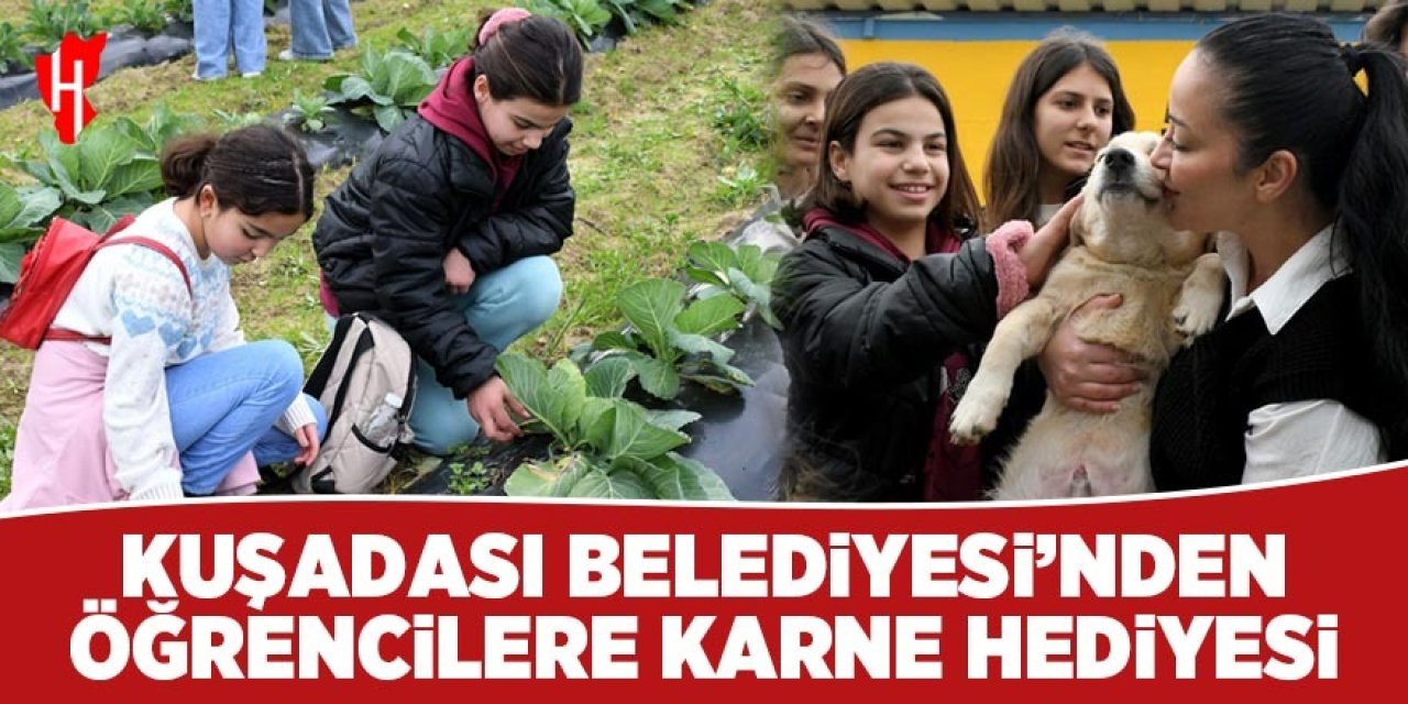 Kuşadası Belediyesi'nden öğrencilere karne hediyesi