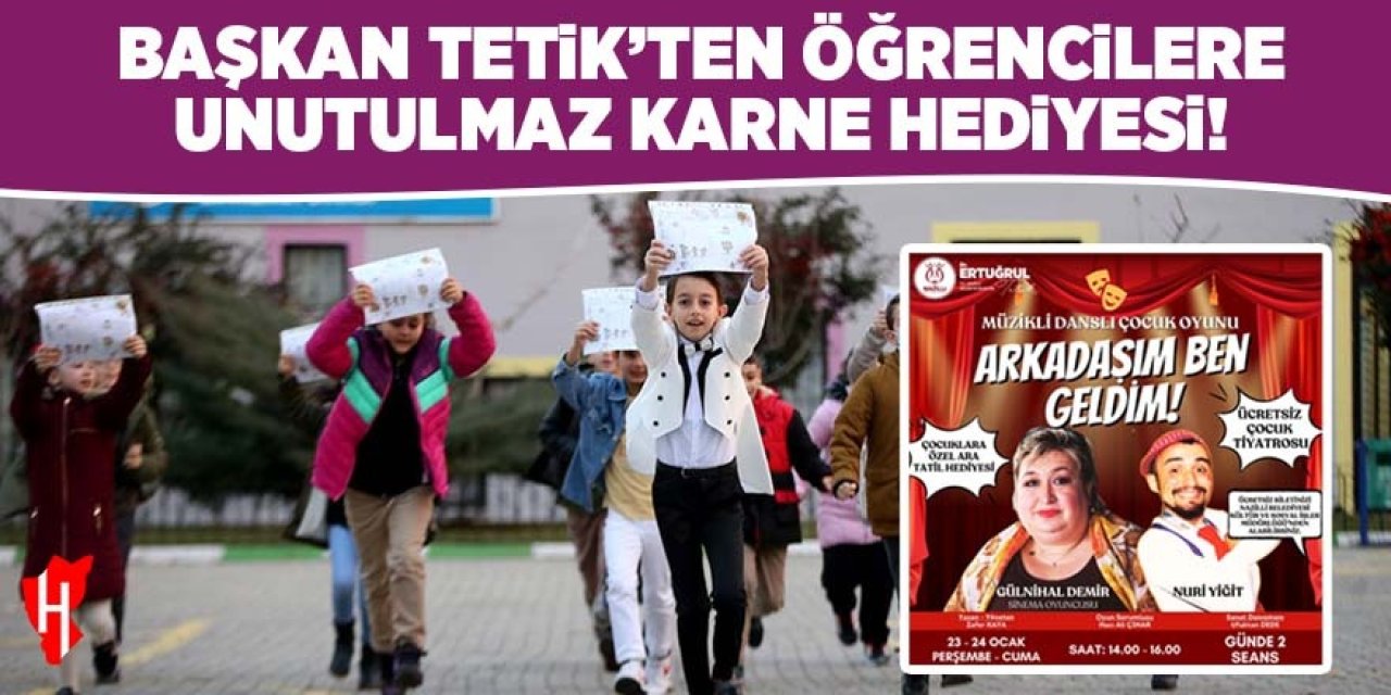 Başkan Tetik'ten öğrencilere karne hediyesi