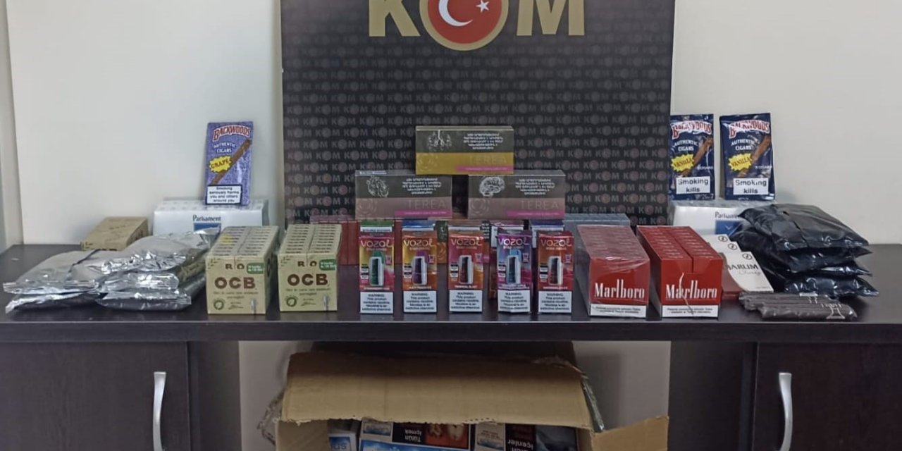 Aydın'da 11 bin 400 adet doldurulmuş makaron ele geçirildi