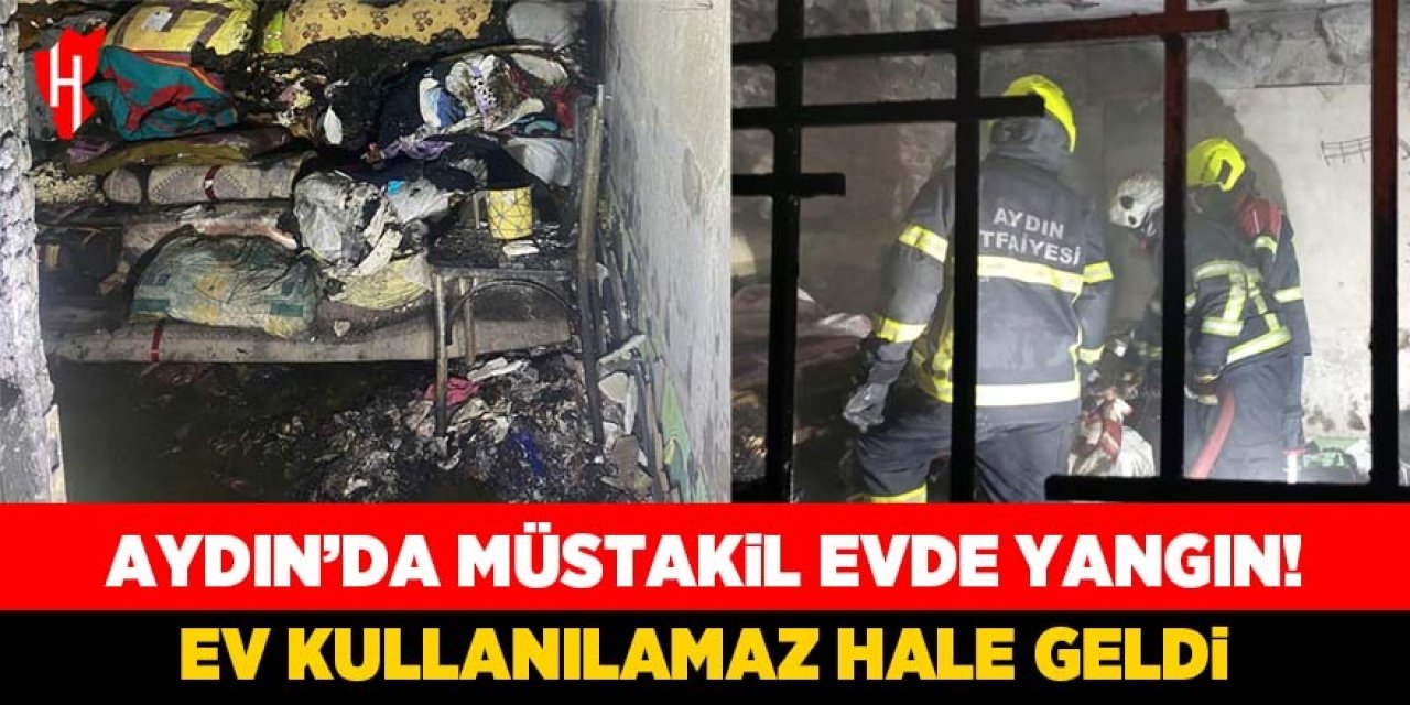 Aydın'daki yangında müstakil ev küle döndü