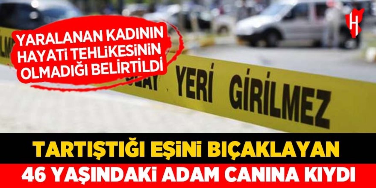 Karısını bıçaklayan şahıs canına kıydı