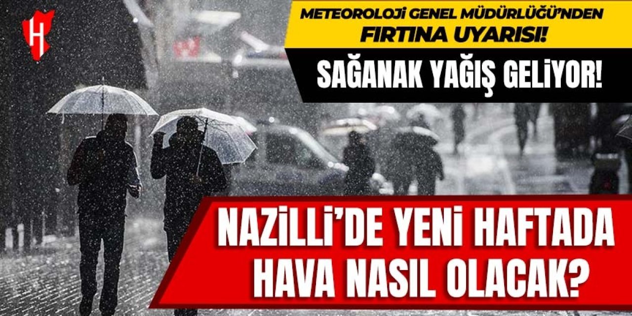 Nazilli dikkat! Sağanak yağış geliyor: Meteoroloji'den fırtına uyarısı!