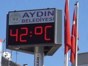Aydın'da termometreler 42 dereceyi gördü