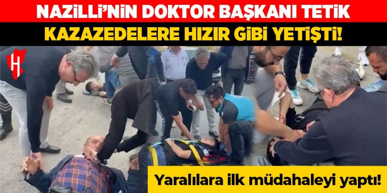 Elektrikli bisiklet yayaya çarptı: Başkan Tetik hızır gibi yetişti!