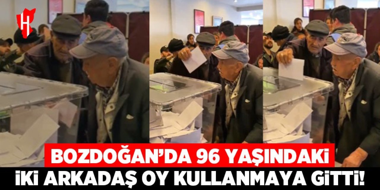 Bozdoğan’da 96 yaşındaki iki arkadaş sandığa gitti!